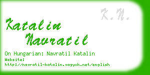 katalin navratil business card